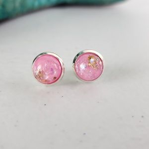 Pink Fairy Bubble Stud Earrings